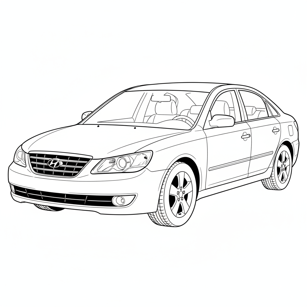 2007 HYUNDAI Sonata coloring page