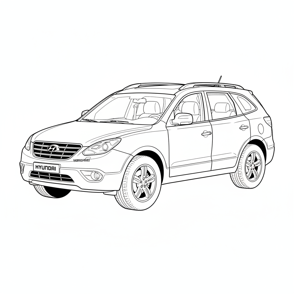 2007 HYUNDAI Veracruz coloring page