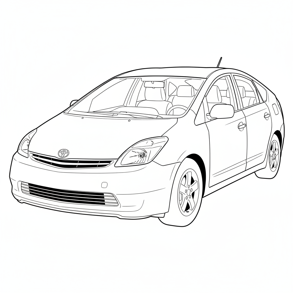 2007 TOYOTA Prius coloring page