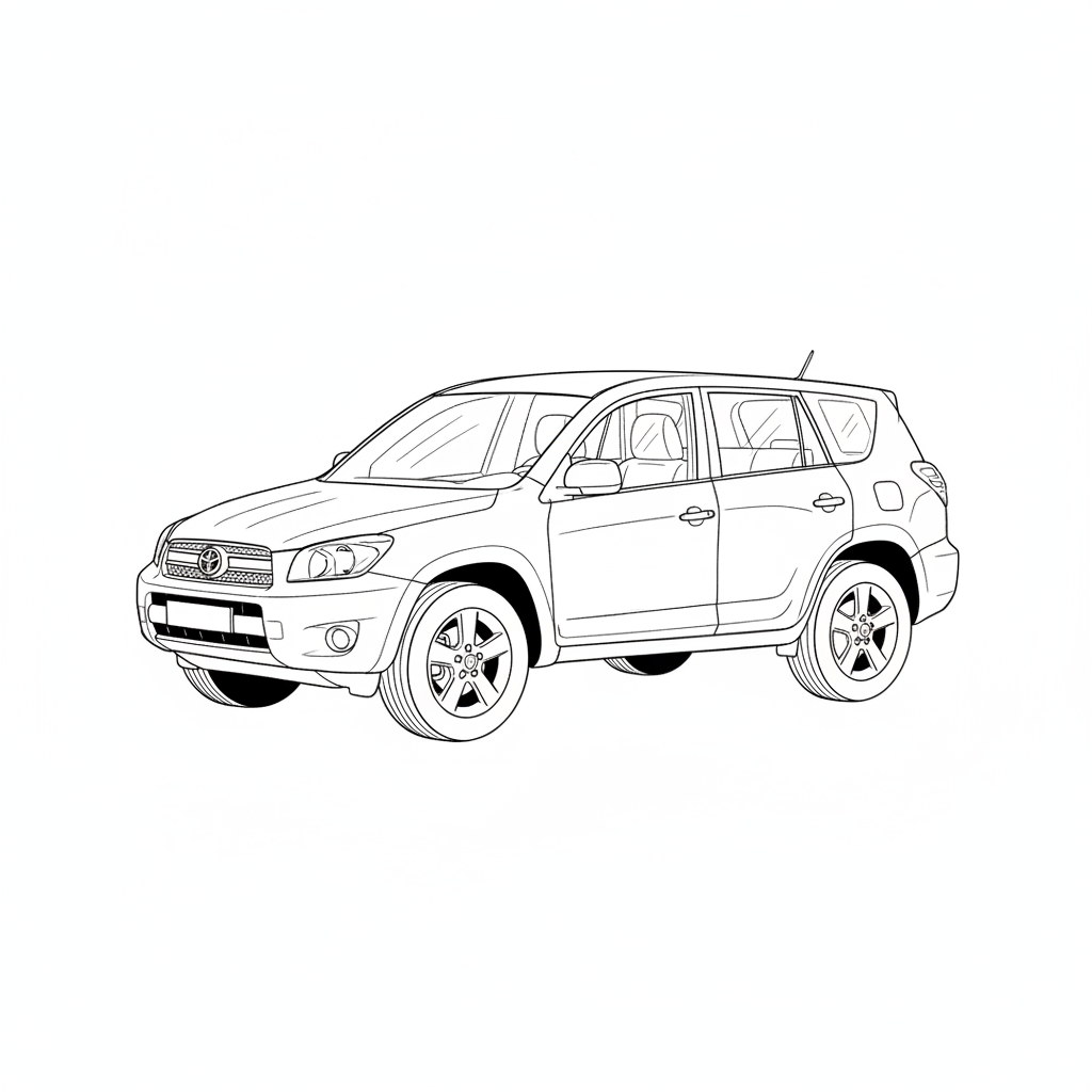 2007 TOYOTA RAV4 coloring page