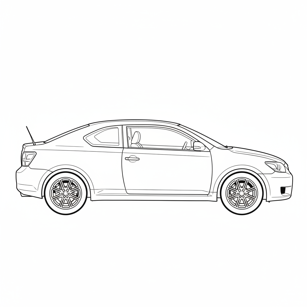 2007 TOYOTA Scion tC coloring page
