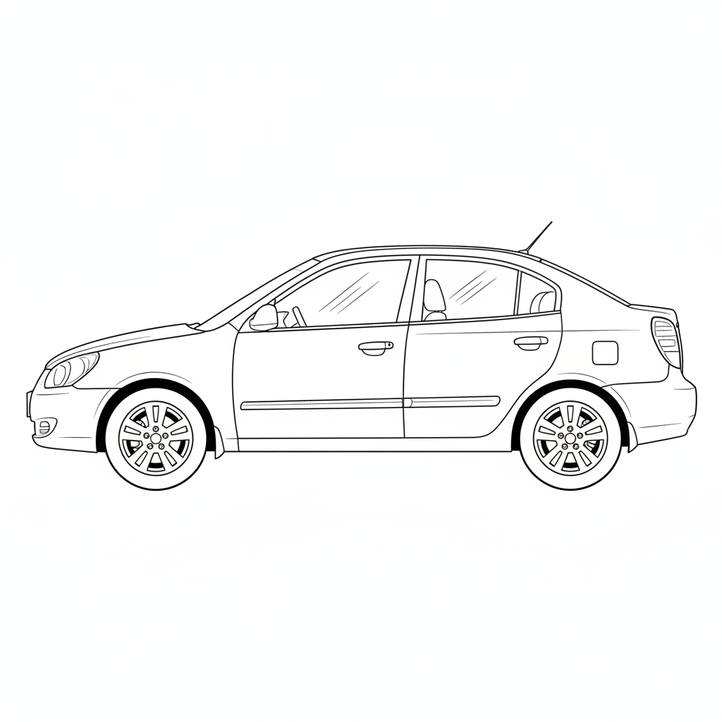 2008 HYUNDAI Accent coloring page