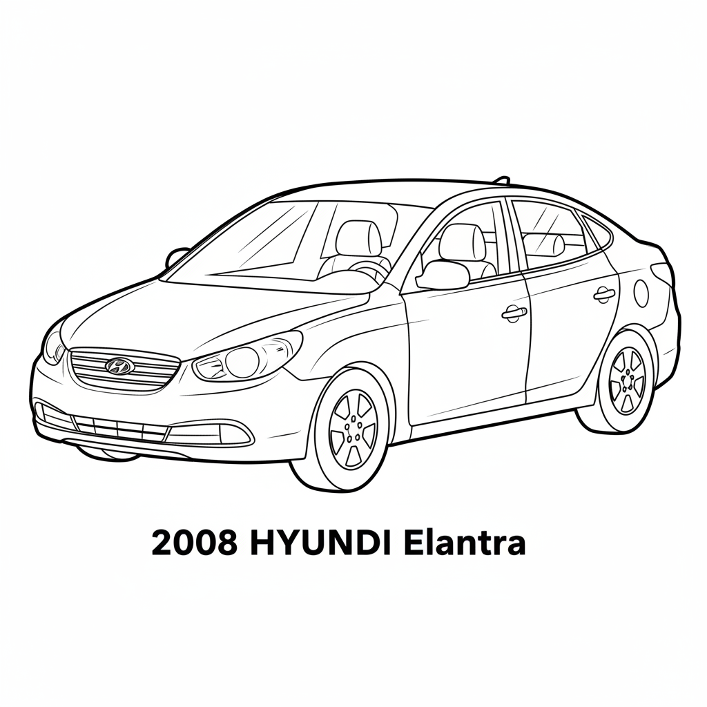 2008 HYUNDAI Elantra coloring page