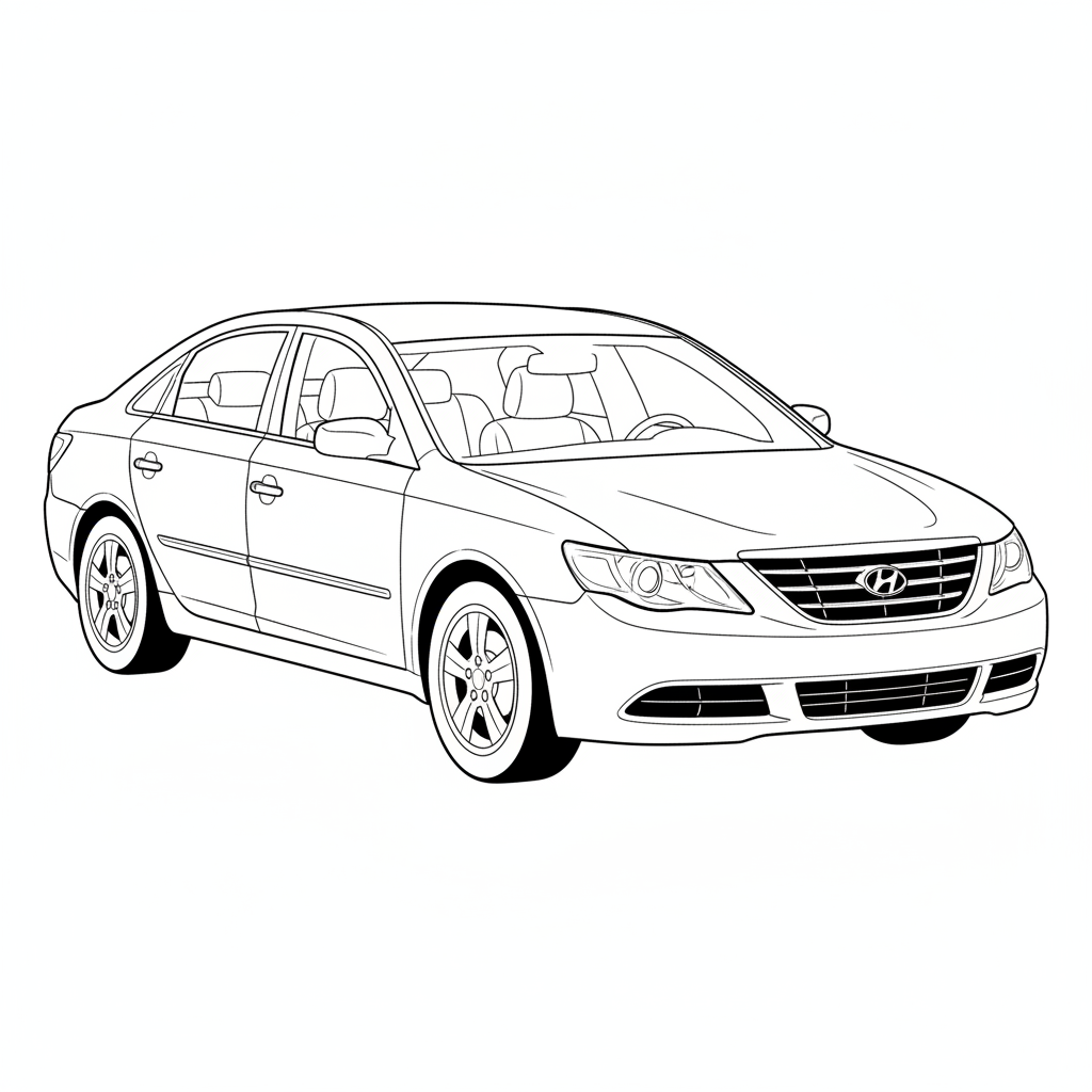 2008 HYUNDAI Sonata coloring page