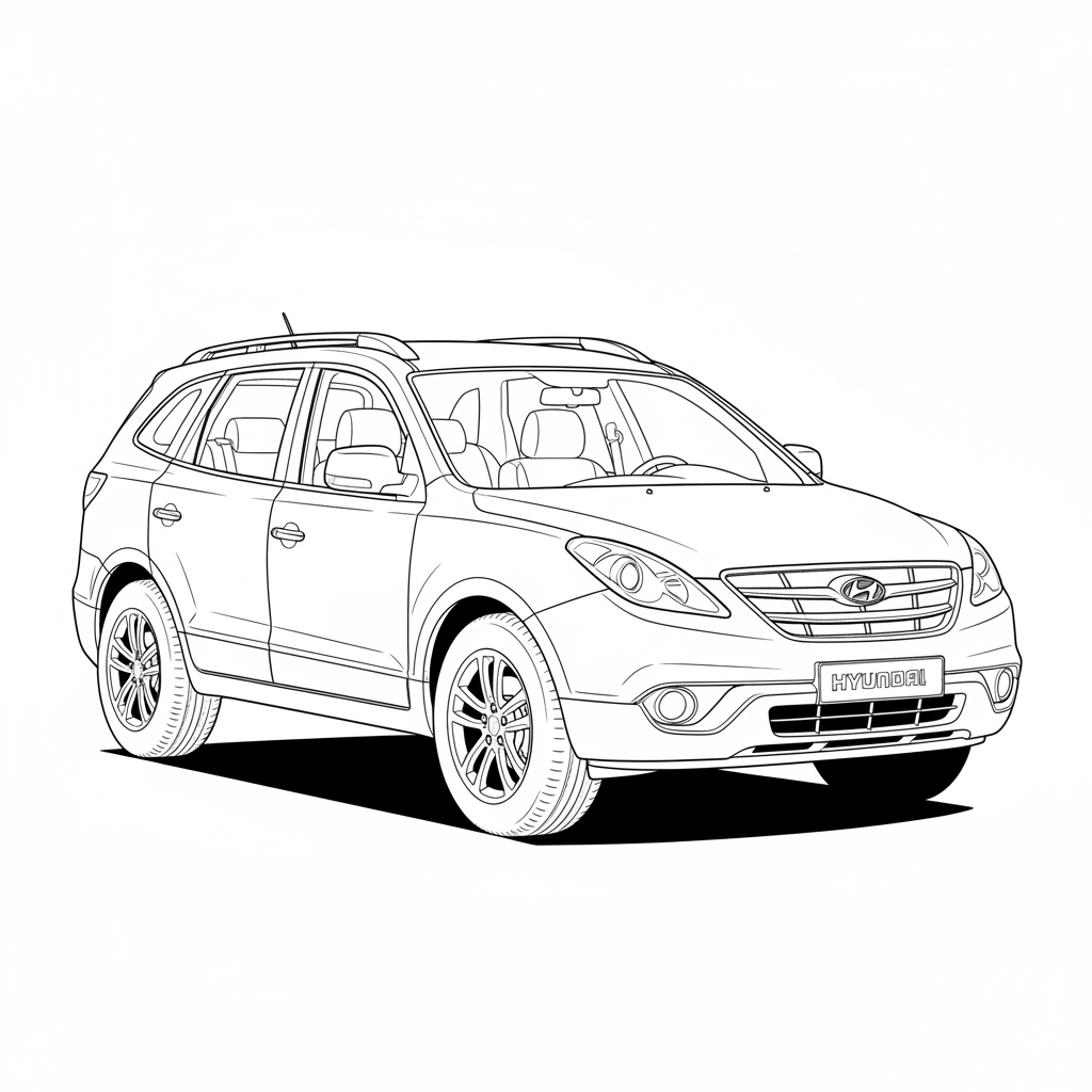 2008 HYUNDAI Veracruz coloring page