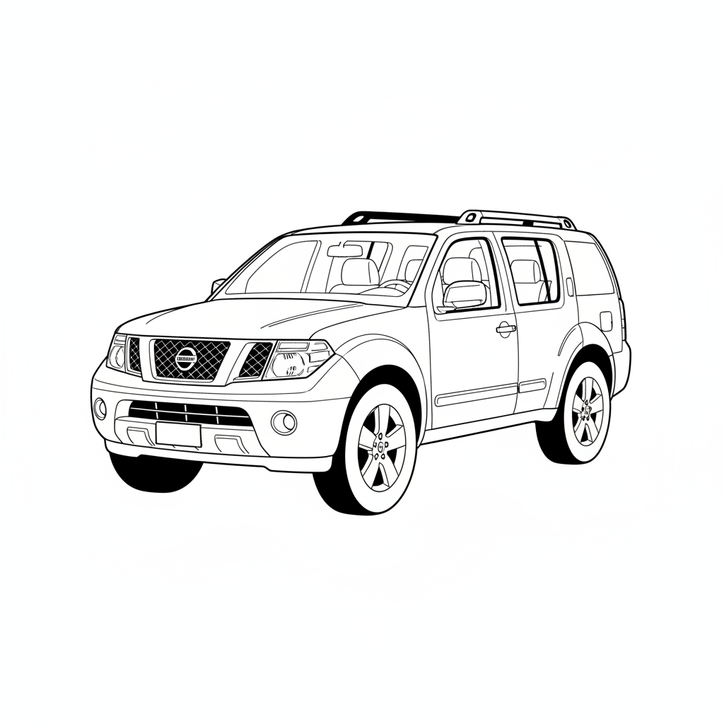 2008 NISSAN Pathfinder coloring page