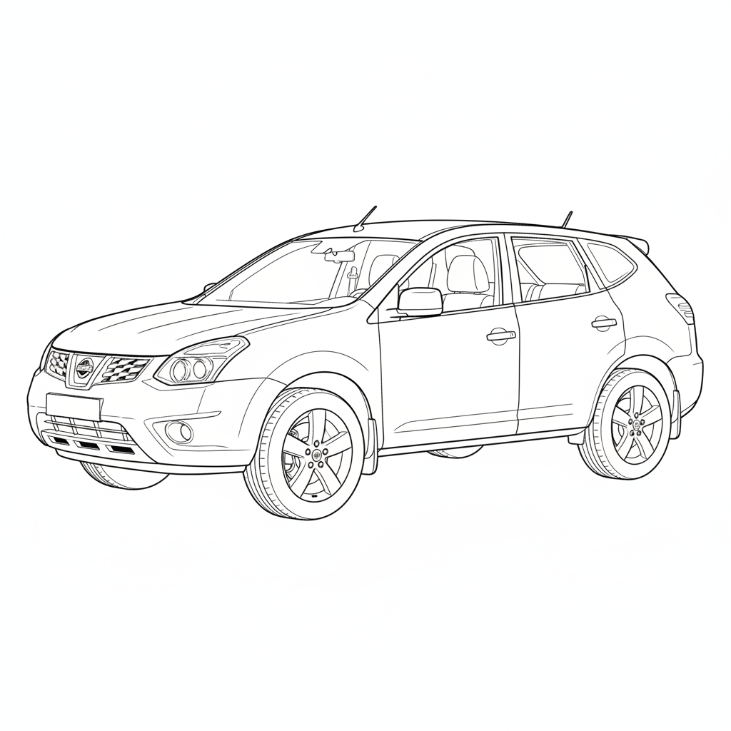 2008 NISSAN Rogue coloring page