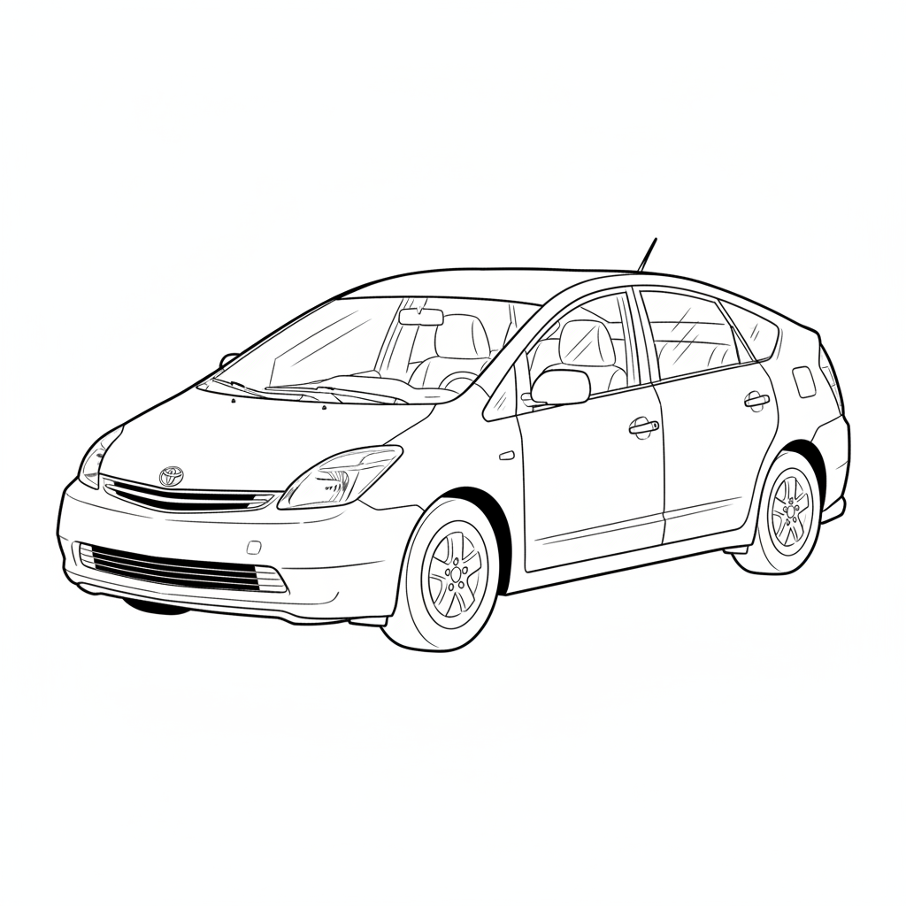 2008 TOYOTA Prius coloring page