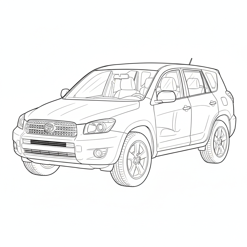 2008 TOYOTA RAV4 coloring page