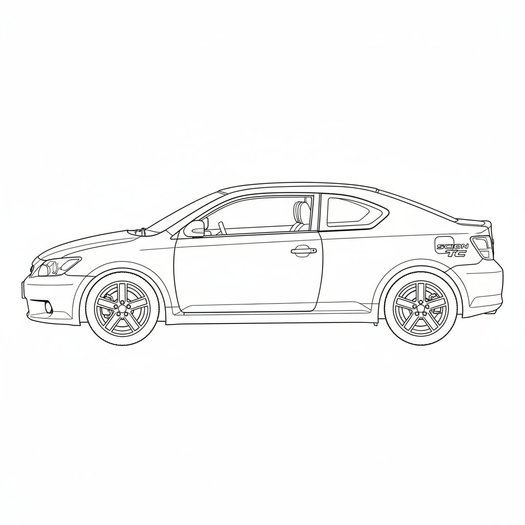 2008 TOYOTA Scion tC coloring page