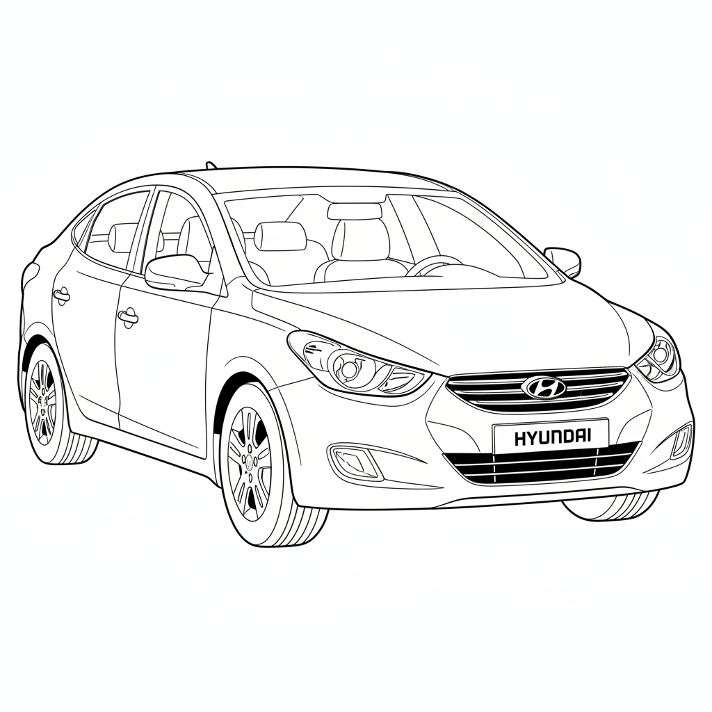 2009 HYUNDAI Elantra coloring page