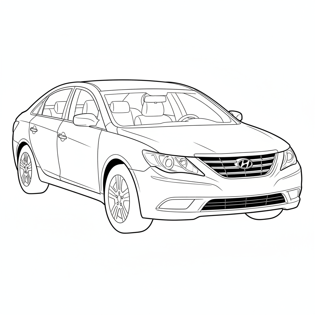 2009 HYUNDAI Sonata coloring page