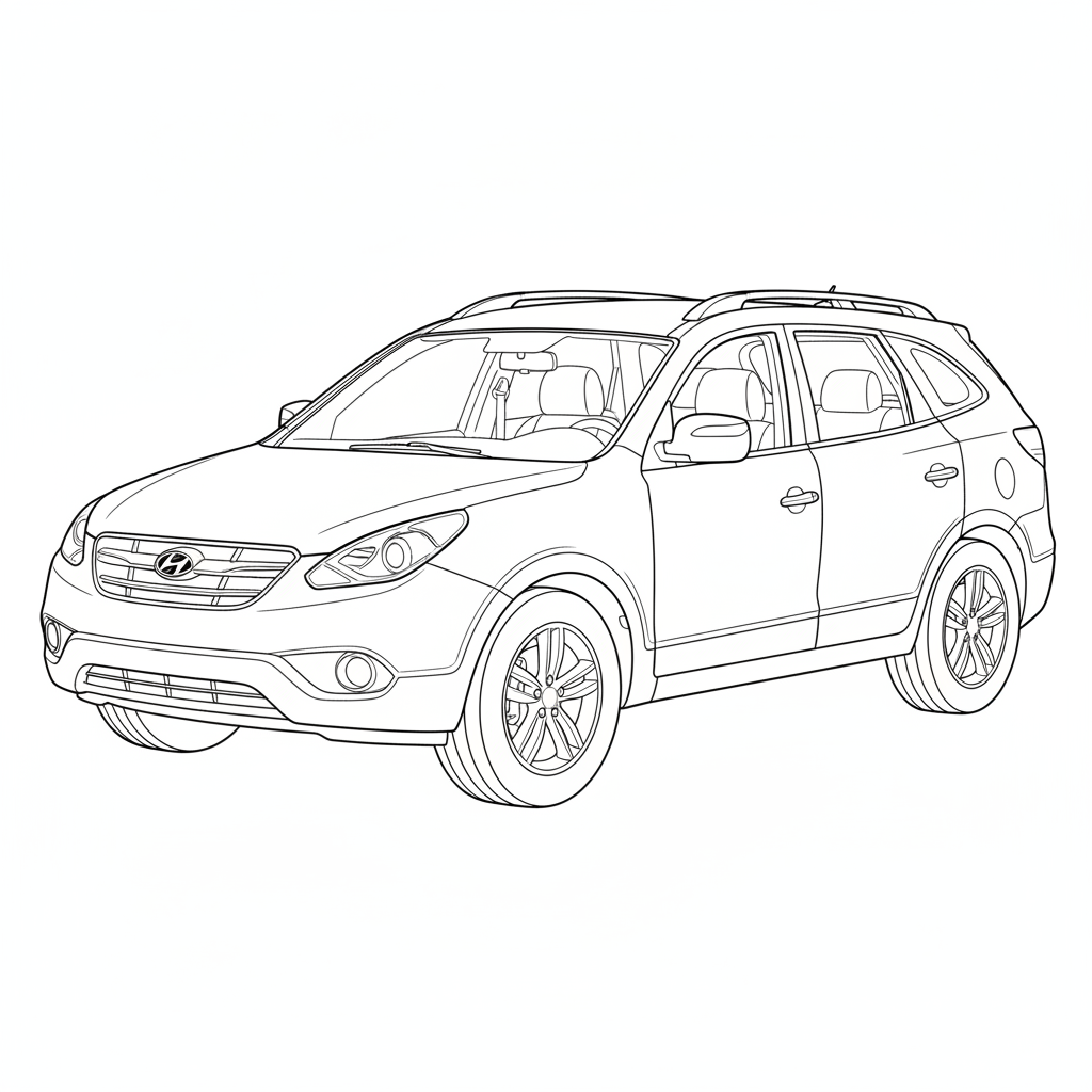 2009 HYUNDAI Veracruz coloring page