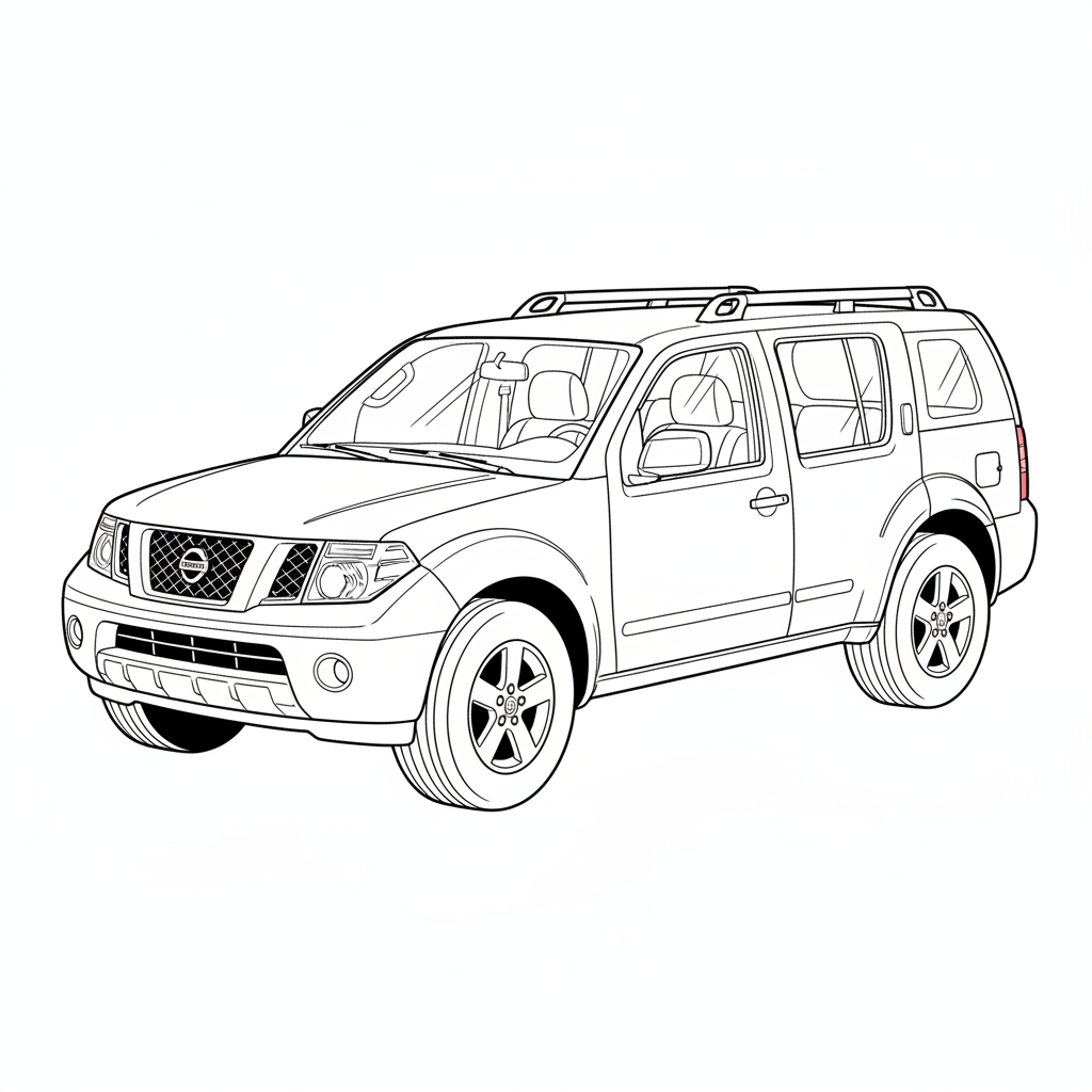 2009 NISSAN Pathfinder coloring page