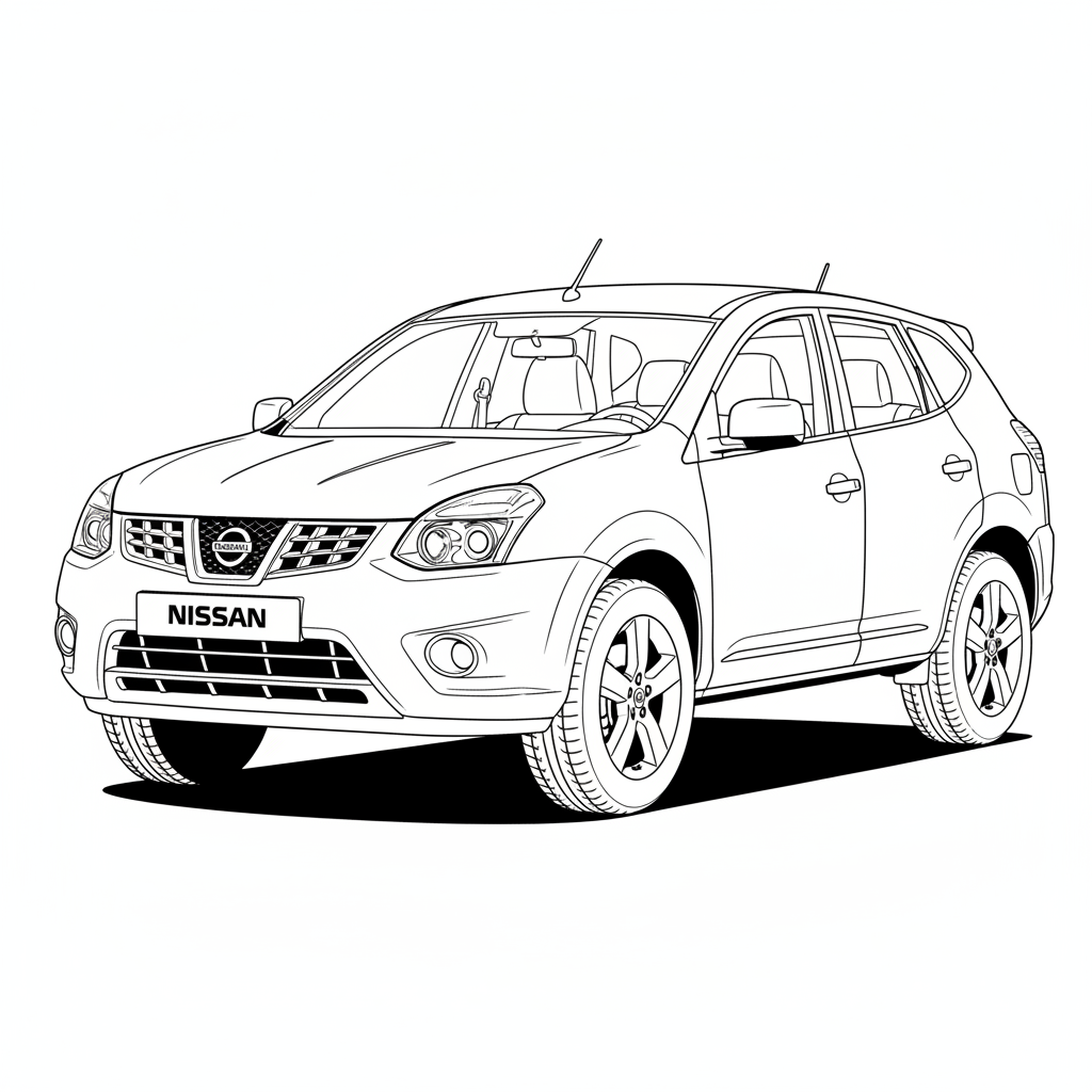 2009 NISSAN Rogue coloring page