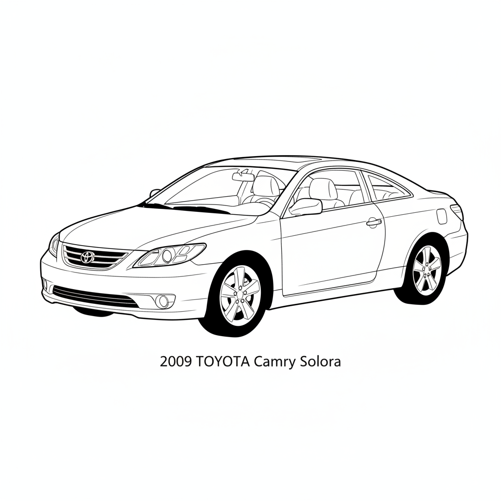 2009 TOYOTA Camry Solara coloring page