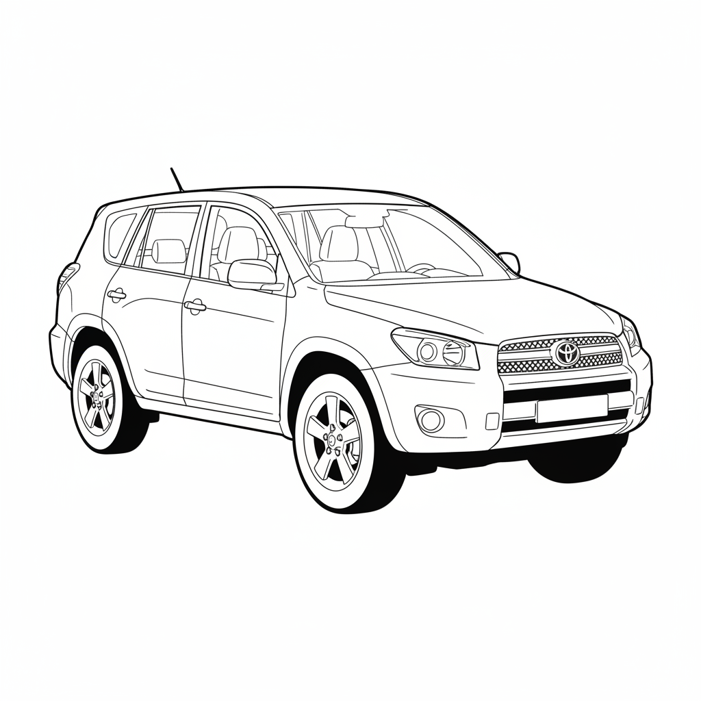 2009 TOYOTA RAV4 coloring page