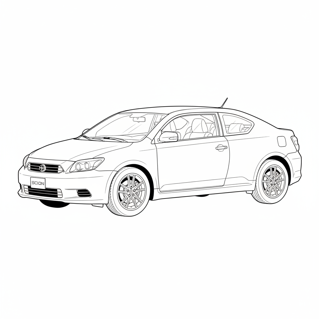 2009 TOYOTA Scion tC coloring page