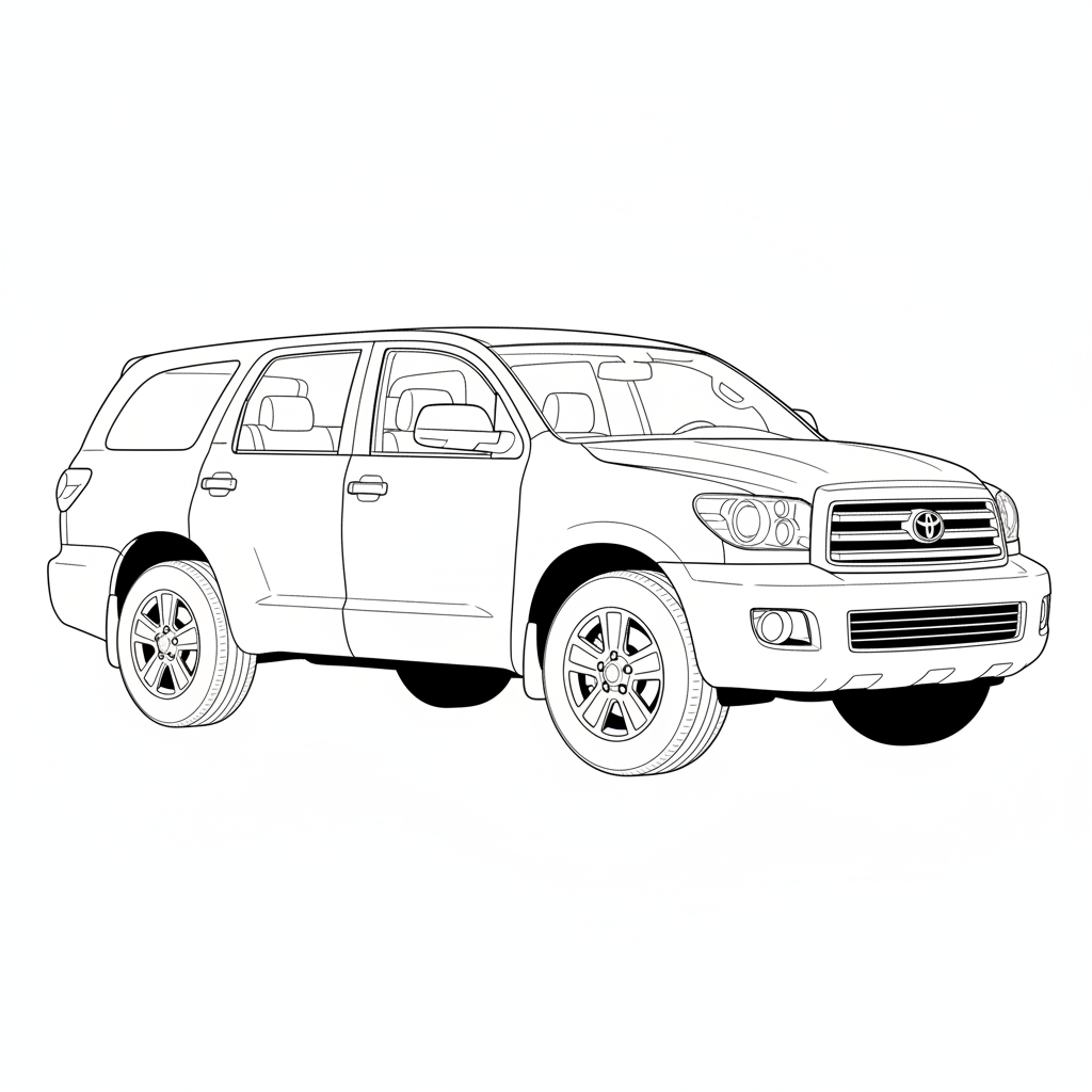 2009 TOYOTA Sequoia coloring page