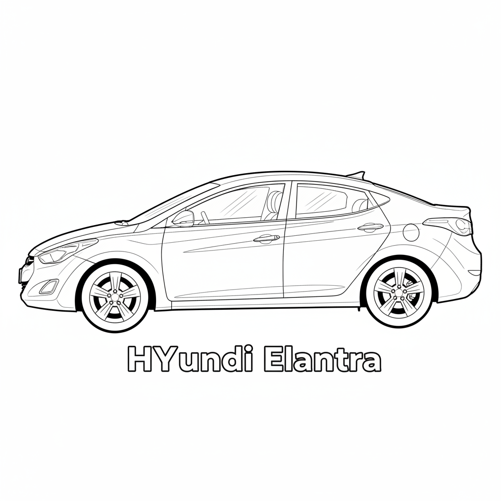2010 HYUNDAI Elantra coloring page