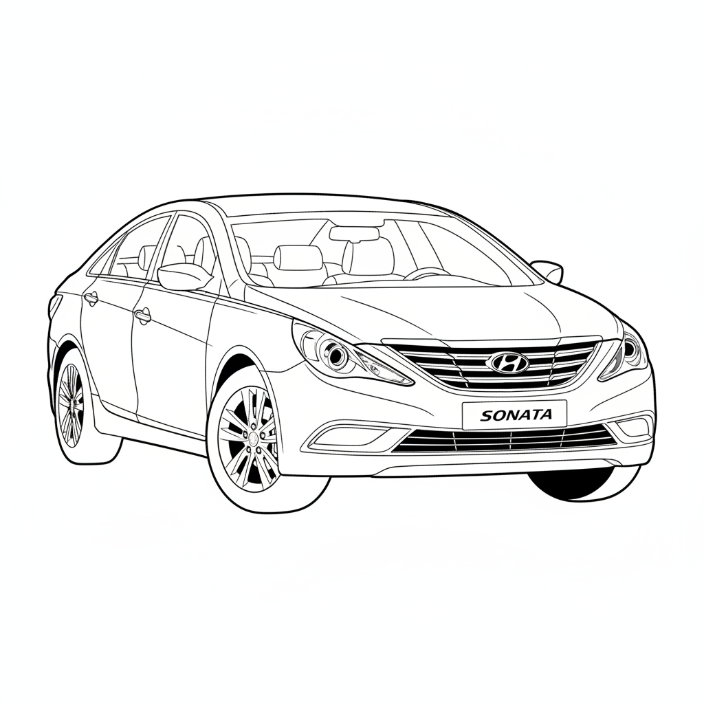 2010 HYUNDAI Sonata coloring page