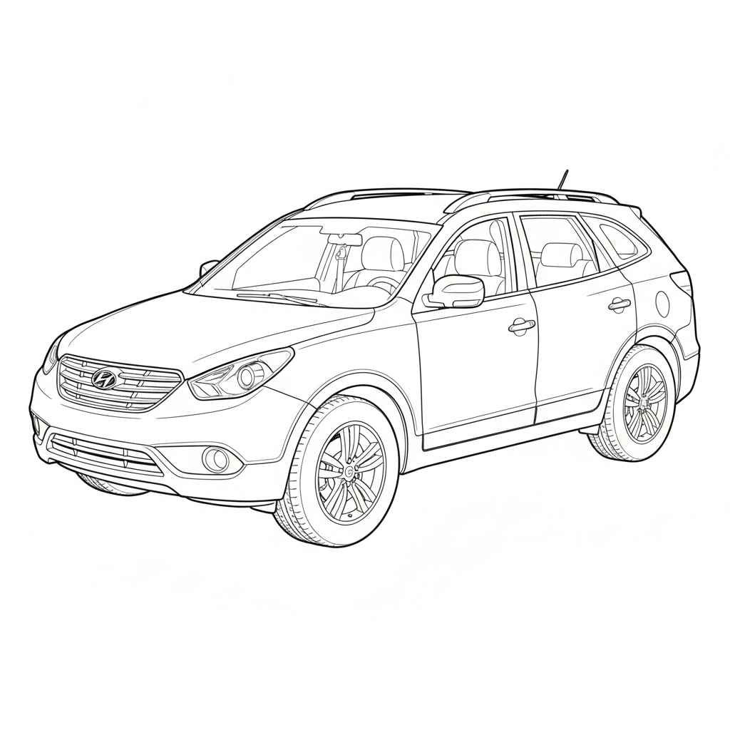 2010 HYUNDAI Veracruz coloring page