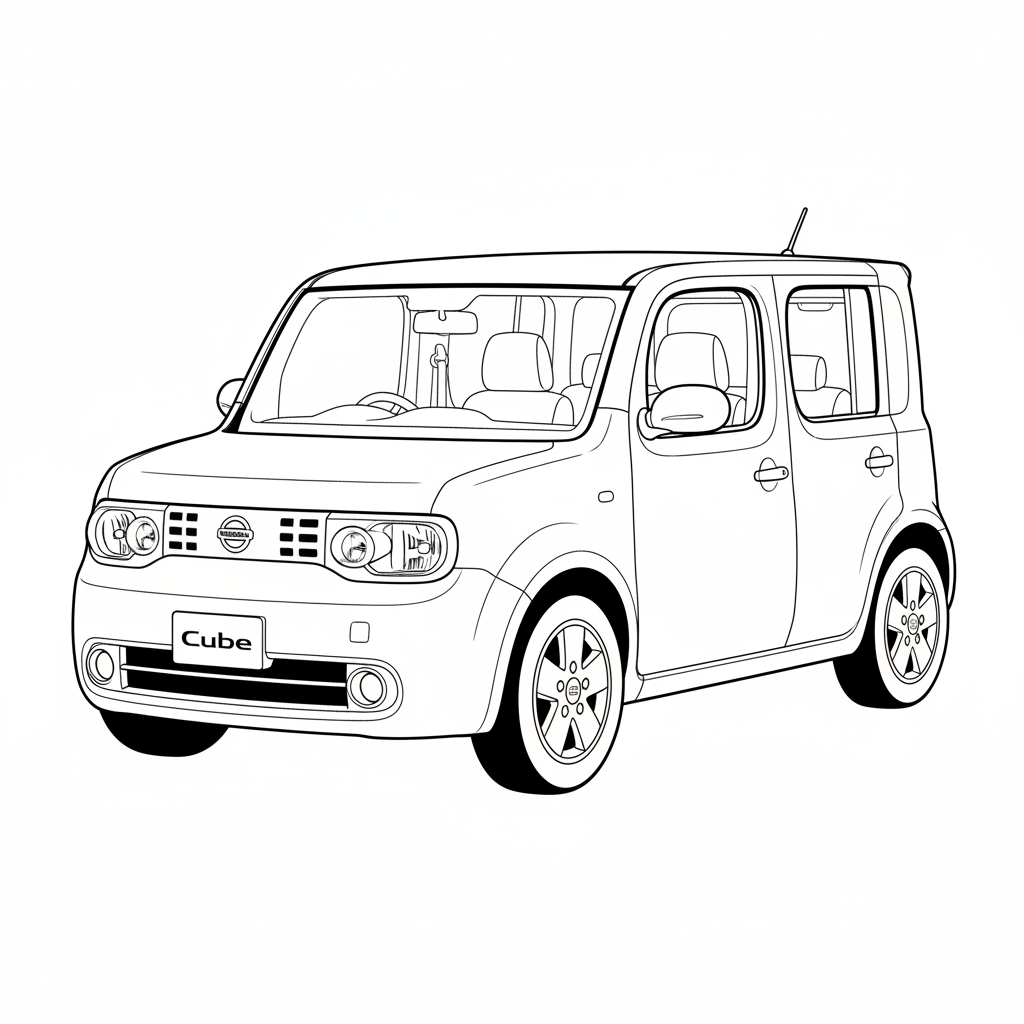 2010 NISSAN Cube coloring page