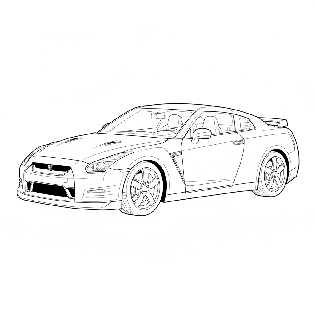 2010 NISSAN GT-R coloring page