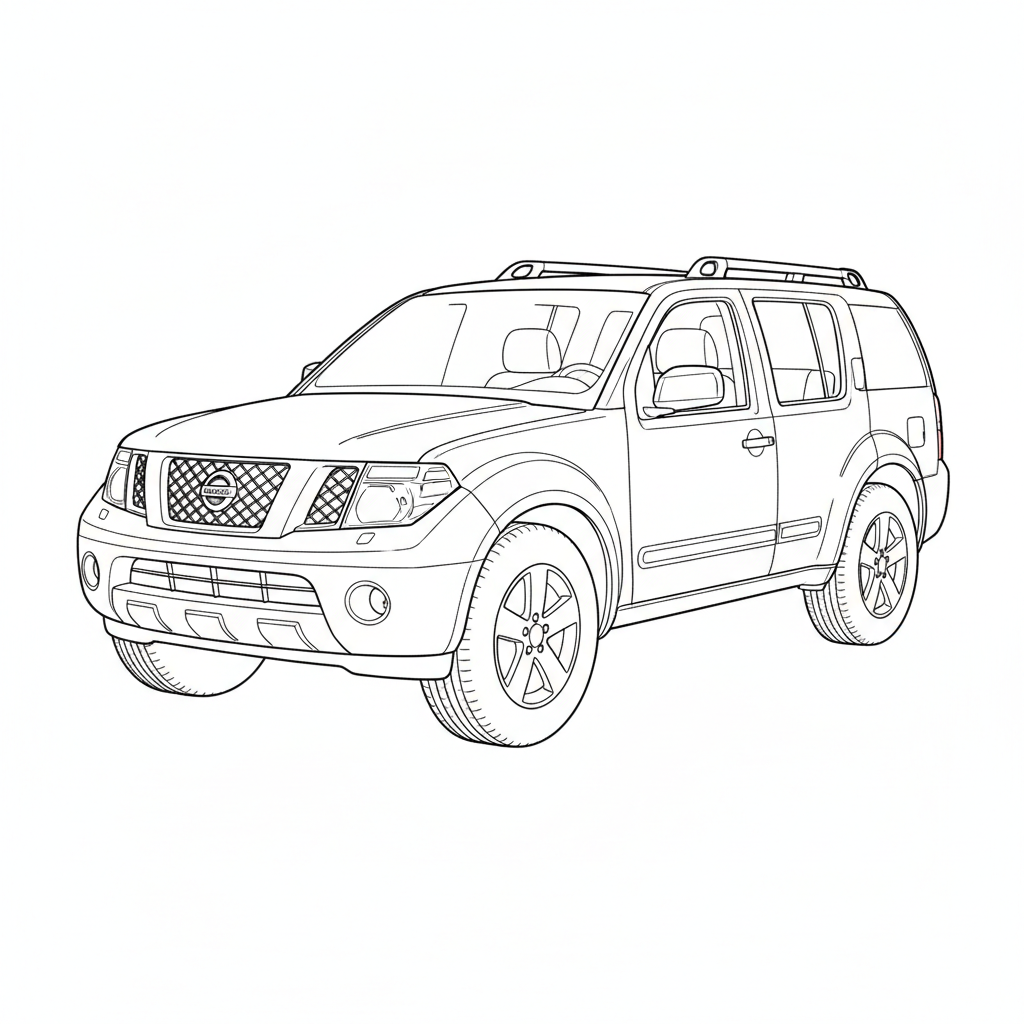 2010 NISSAN Pathfinder coloring page