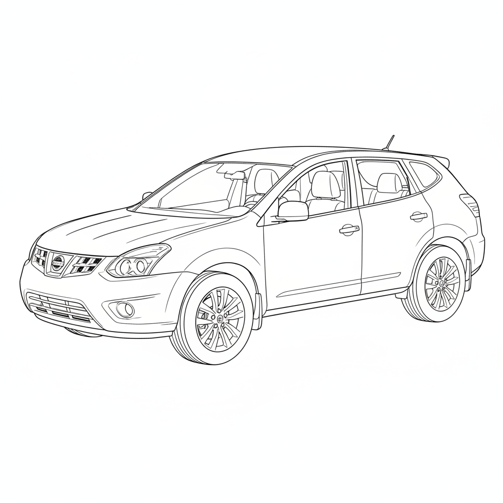 2010 NISSAN Rogue coloring page
