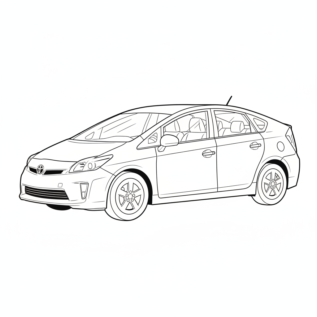 2010 TOYOTA Prius coloring page
