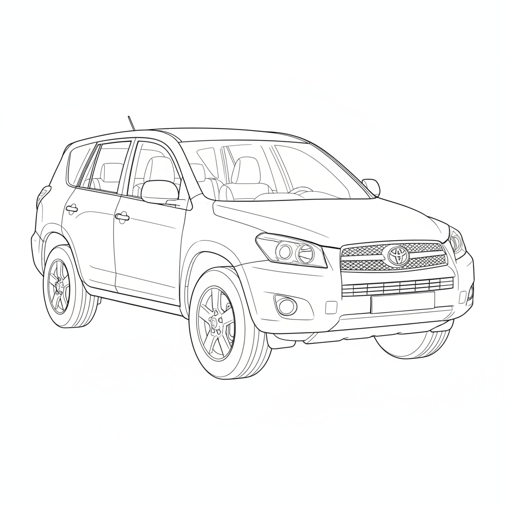 2010 TOYOTA RAV4 coloring page