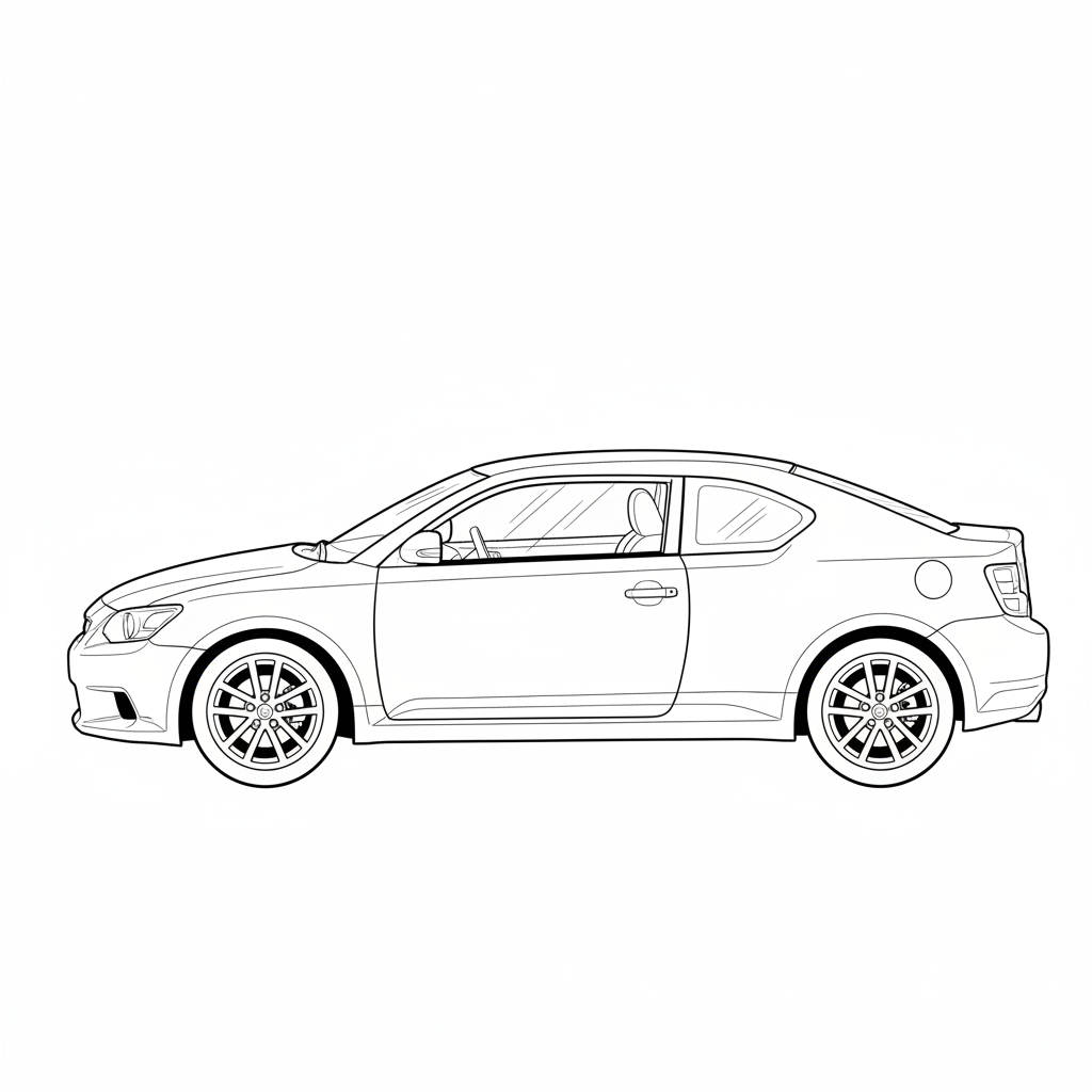 2010 TOYOTA Scion tC coloring page