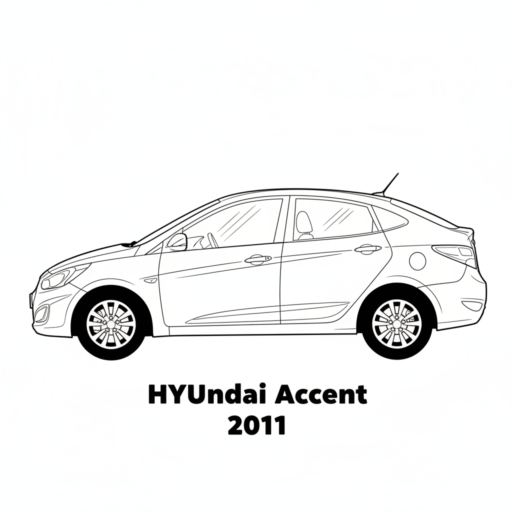 2011 HYUNDAI Accent coloring page