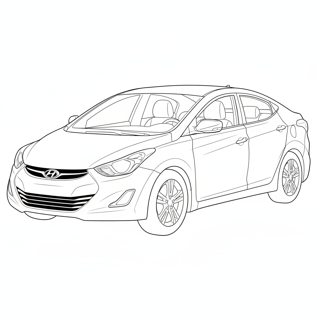 2011 HYUNDAI Elantra coloring page