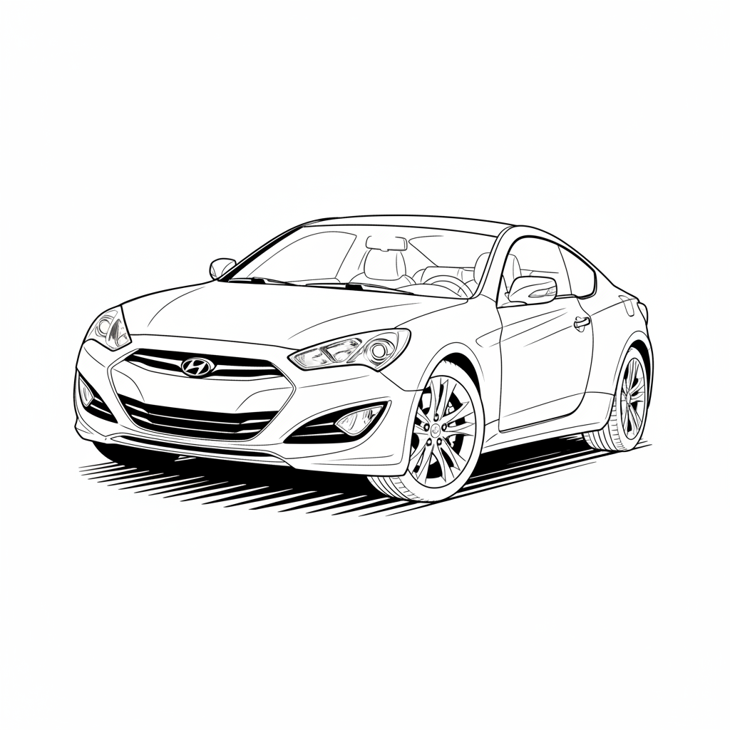 2011 HYUNDAI Genesis Coupe coloring page
