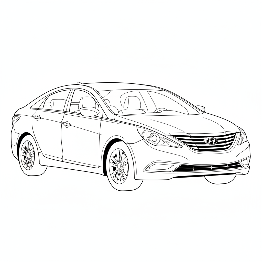 2011 HYUNDAI Sonata coloring page