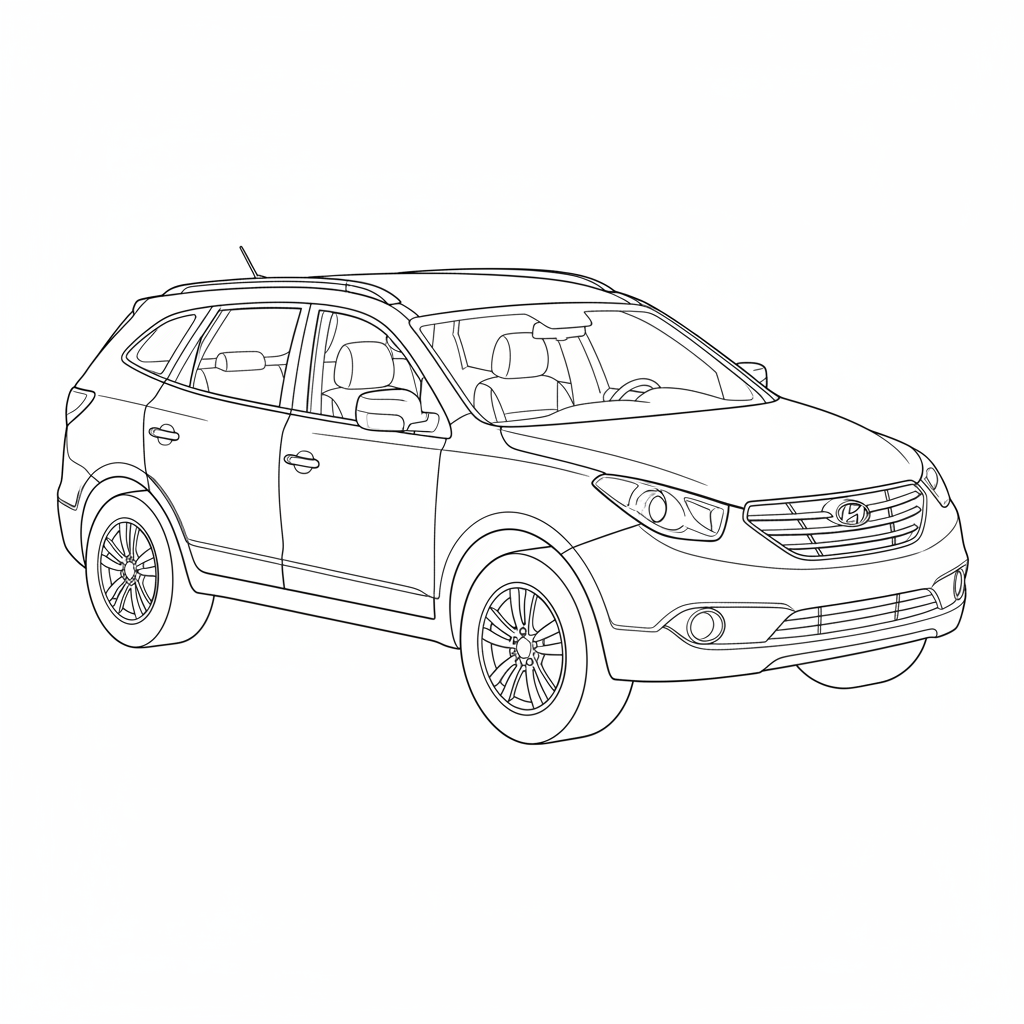 2011 HYUNDAI Veracruz coloring page