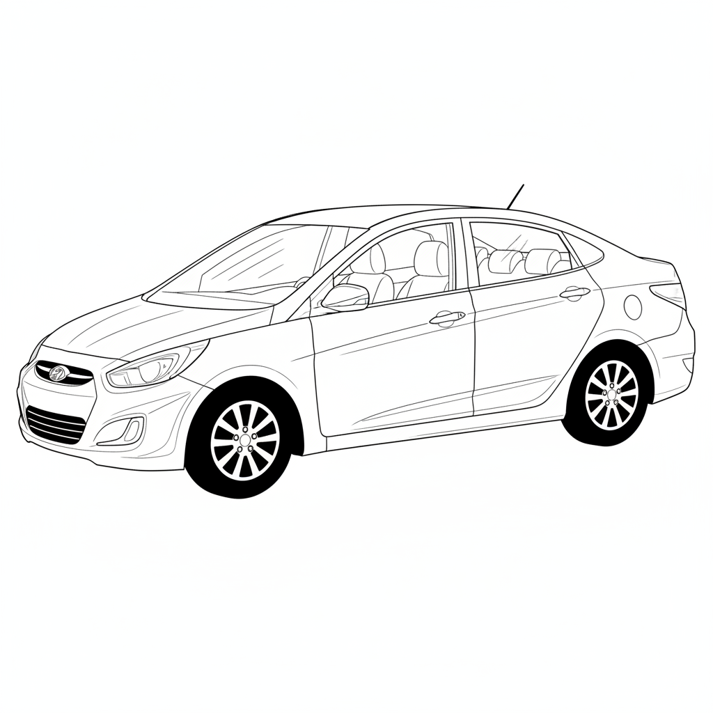 2012 HYUNDAI Accent coloring page