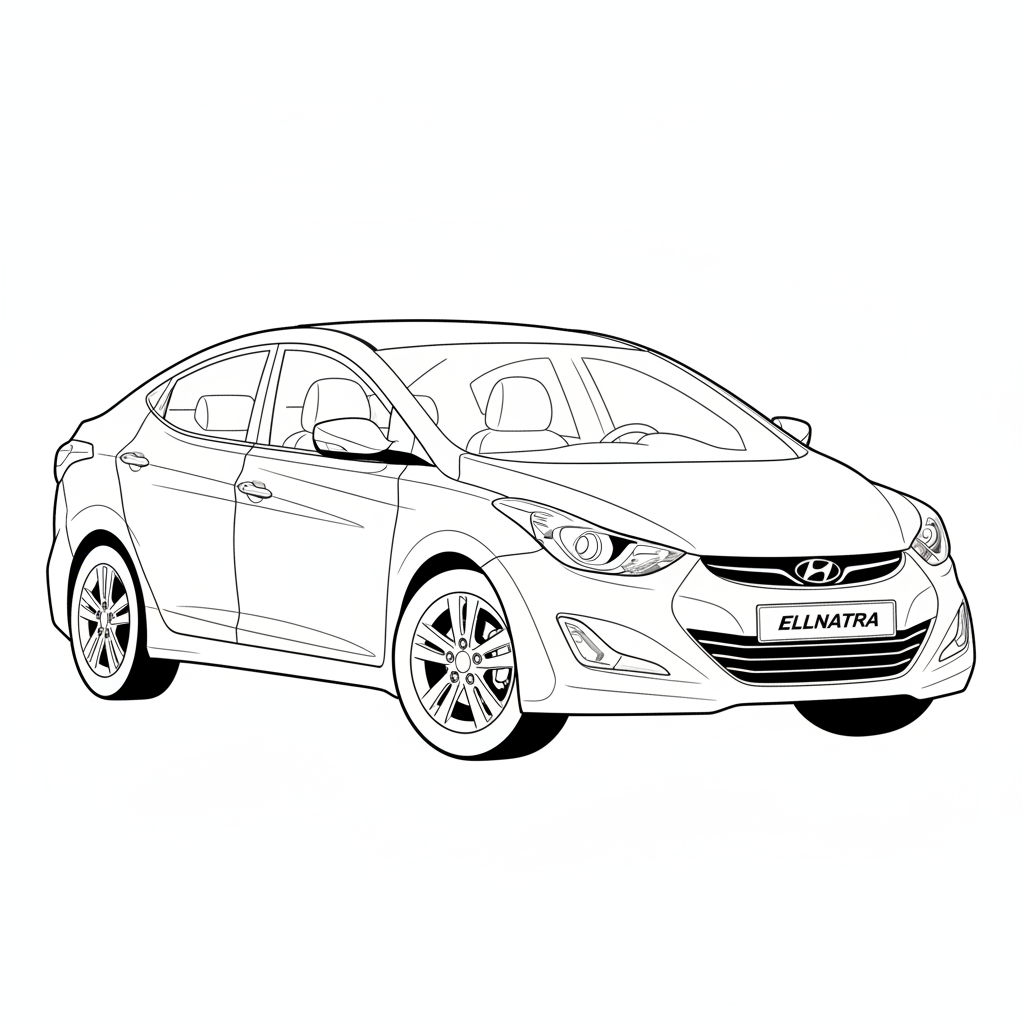 2012 HYUNDAI Elantra coloring page