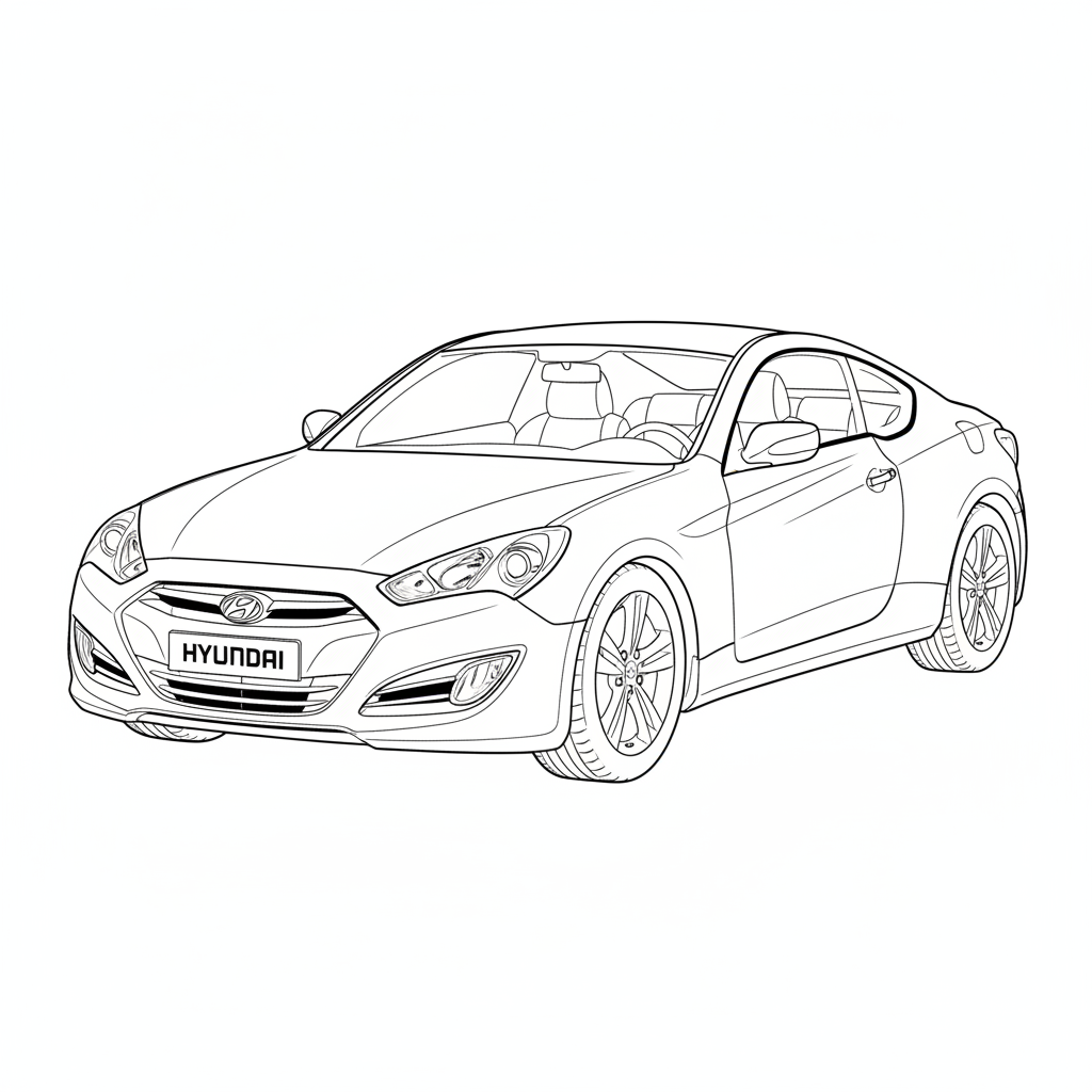 2012 HYUNDAI Genesis Coupe coloring page