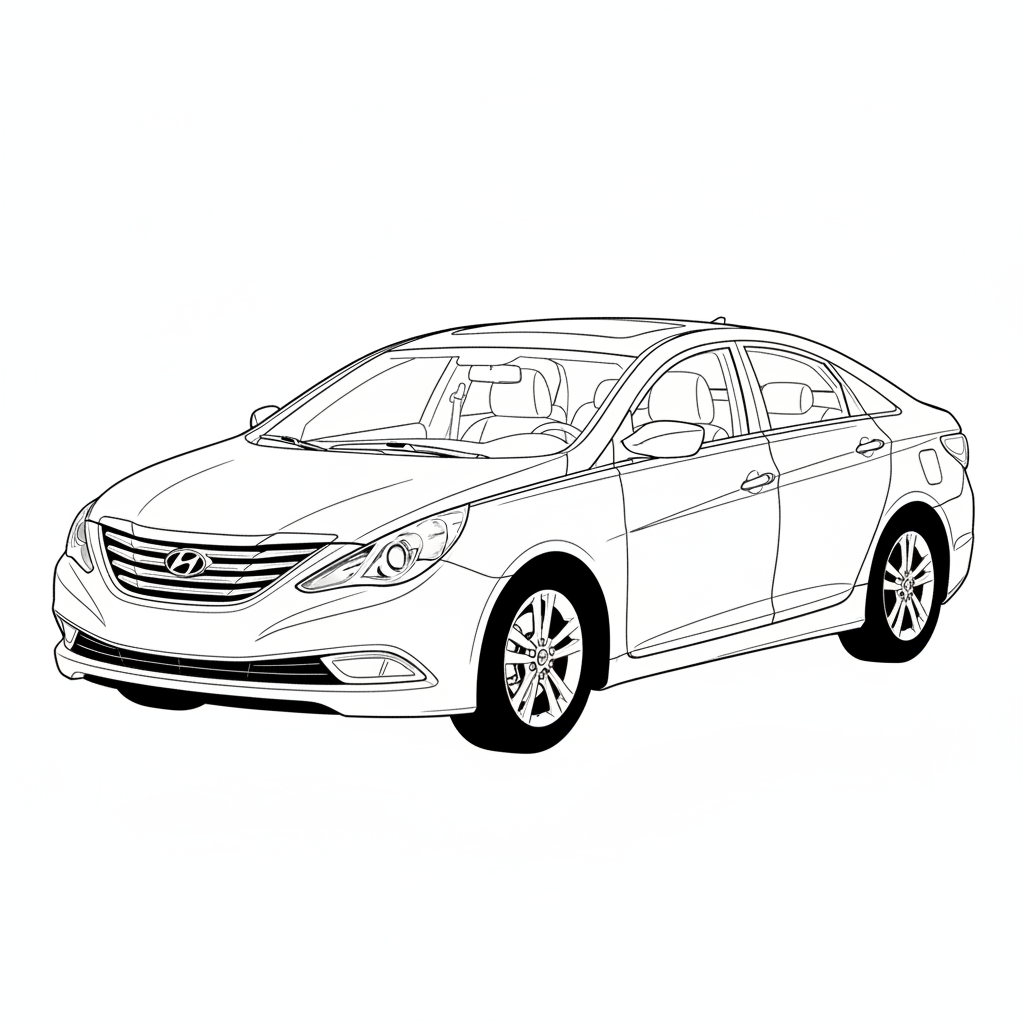 2012 HYUNDAI Sonata coloring page