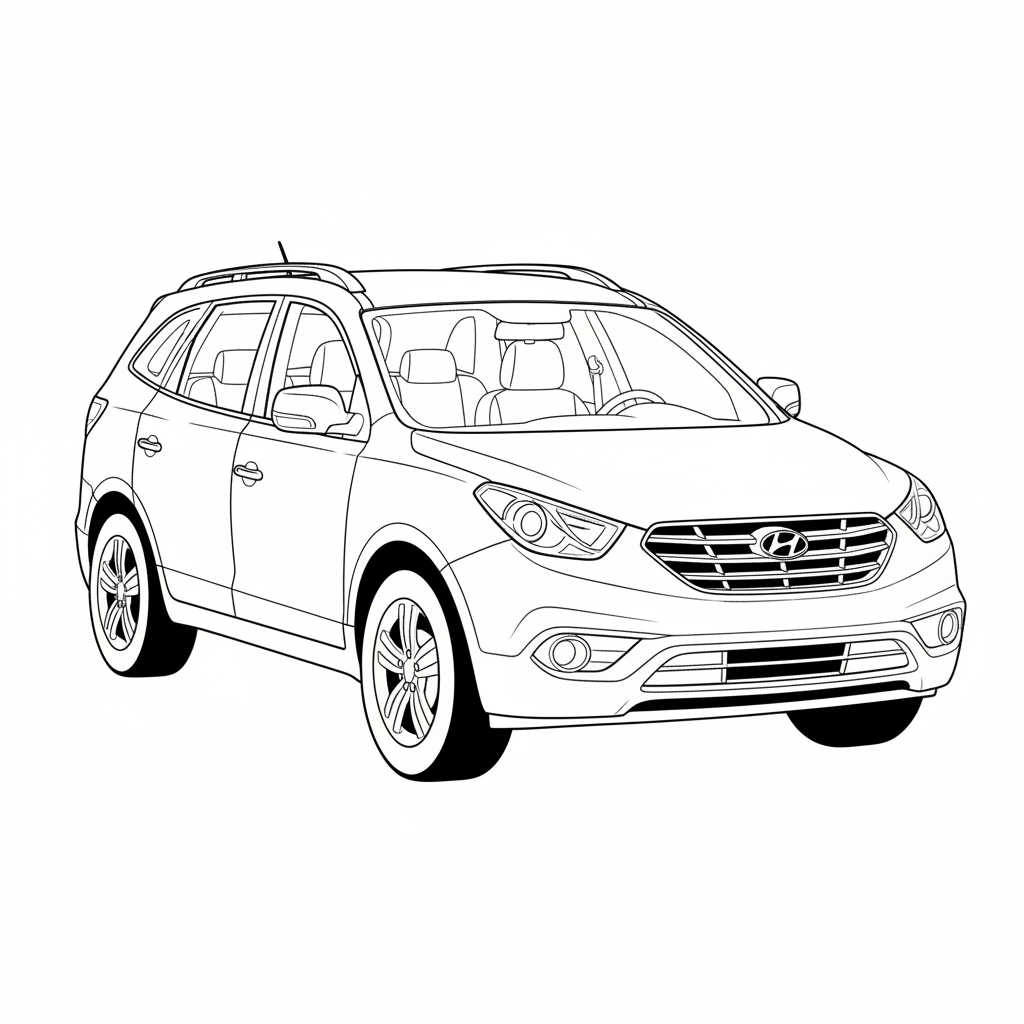 2012 HYUNDAI Veracruz coloring page