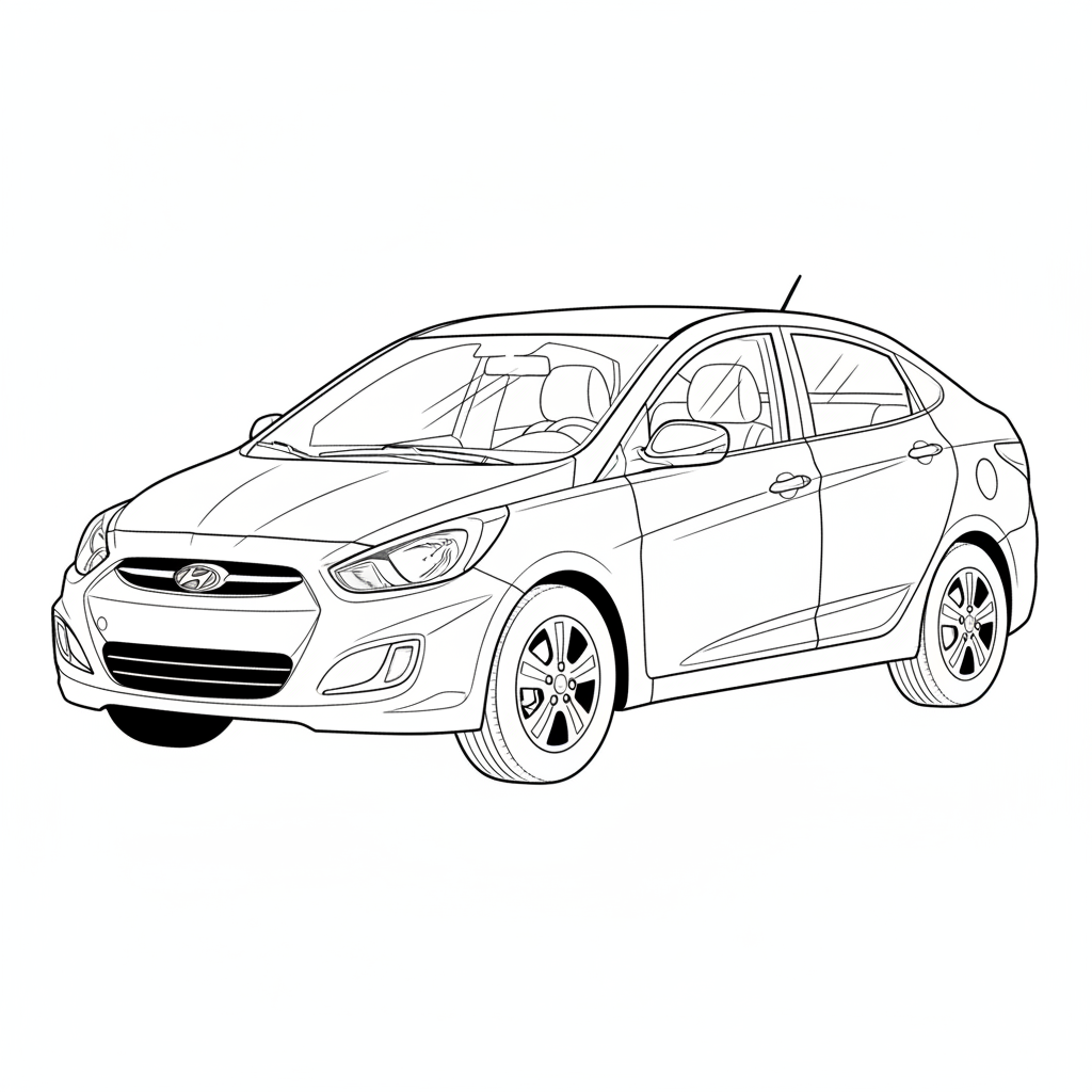 2013 HYUNDAI Accent coloring page