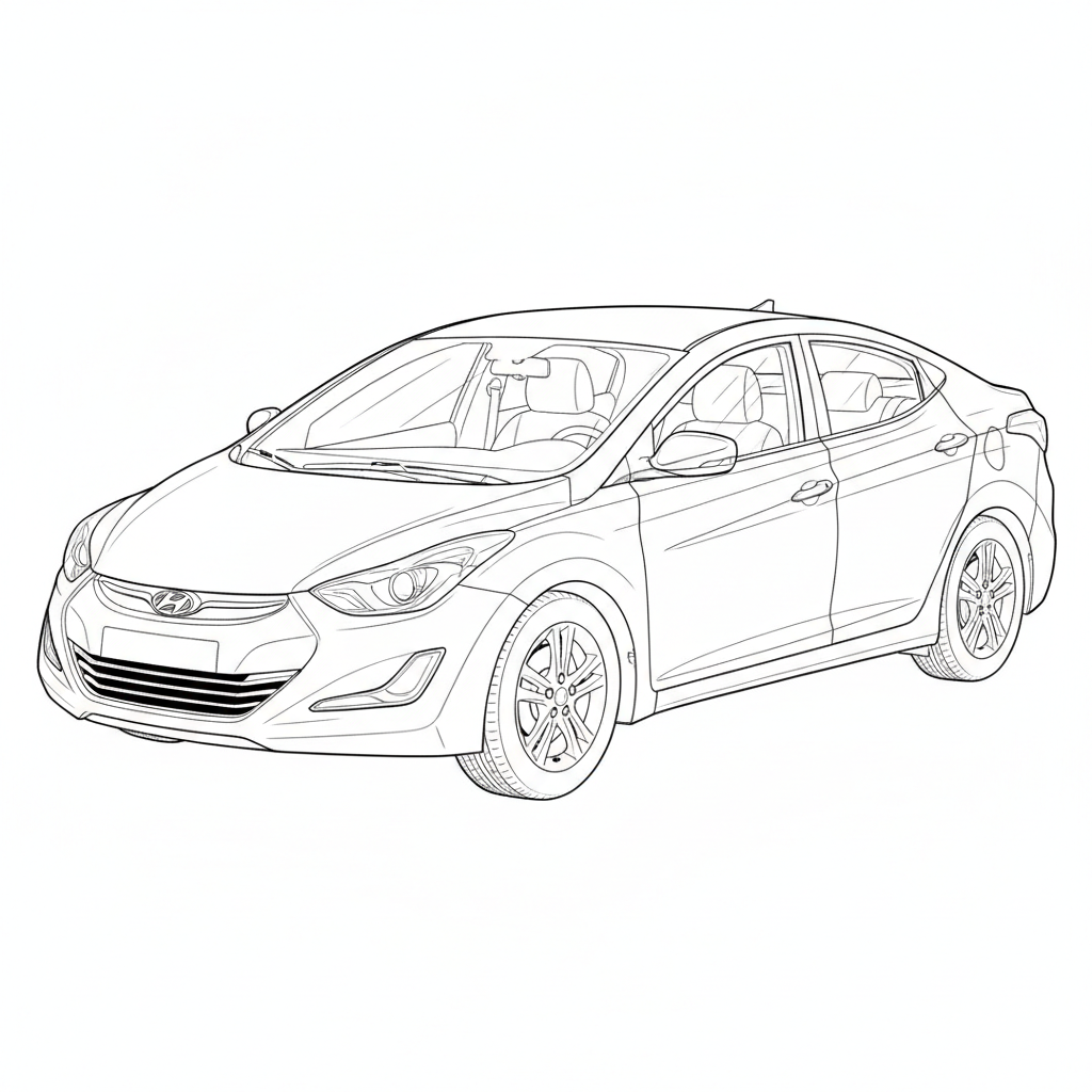 2013 HYUNDAI Elantra coloring page