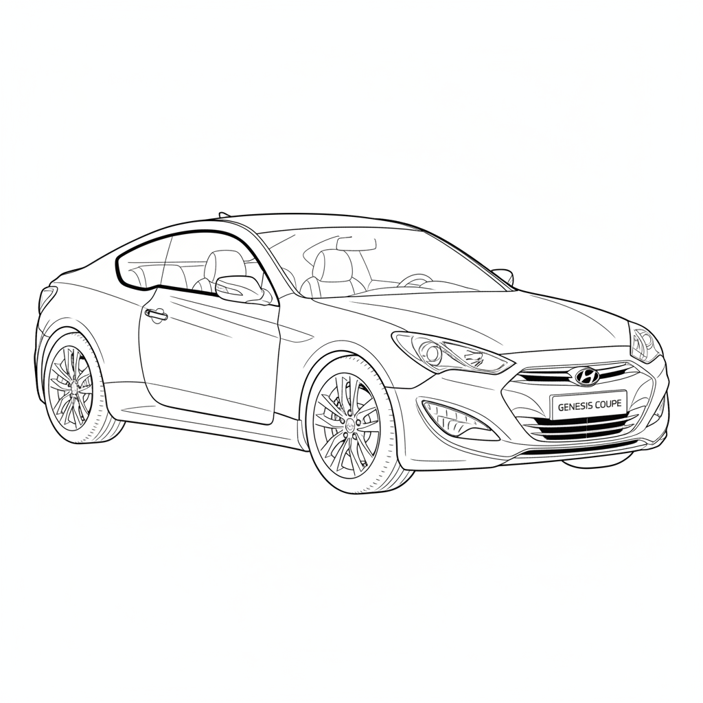 2013 HYUNDAI Genesis Coupe coloring page