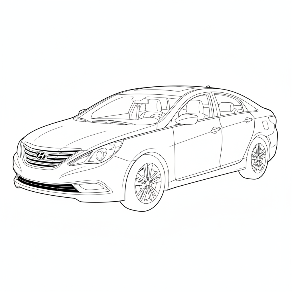 2013 HYUNDAI Sonata coloring page