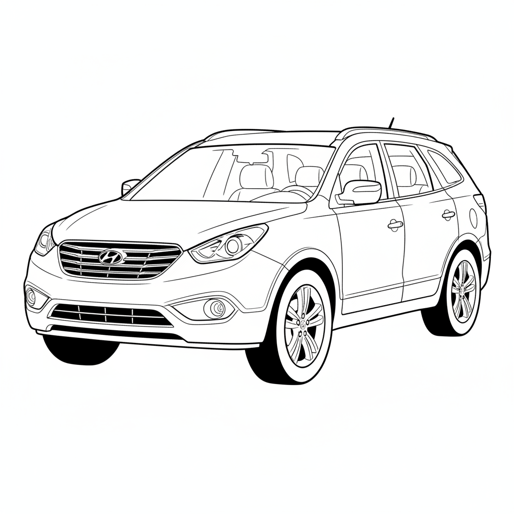 2013 HYUNDAI Veracruz coloring page