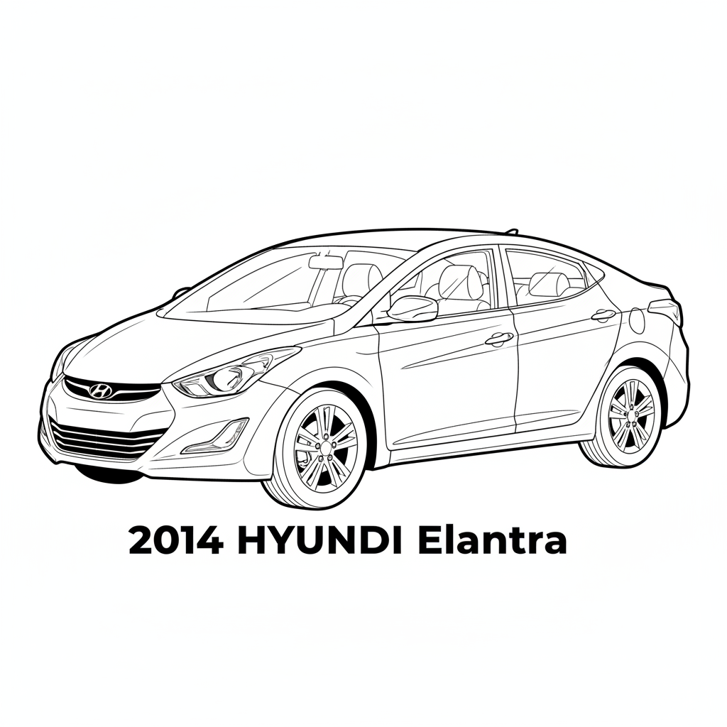 2014 HYUNDAI Elantra coloring page
