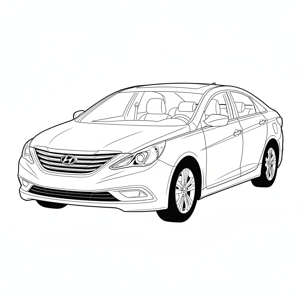 2014 HYUNDAI Sonata coloring page